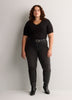 Lace V-Neck Rib Knit Tee