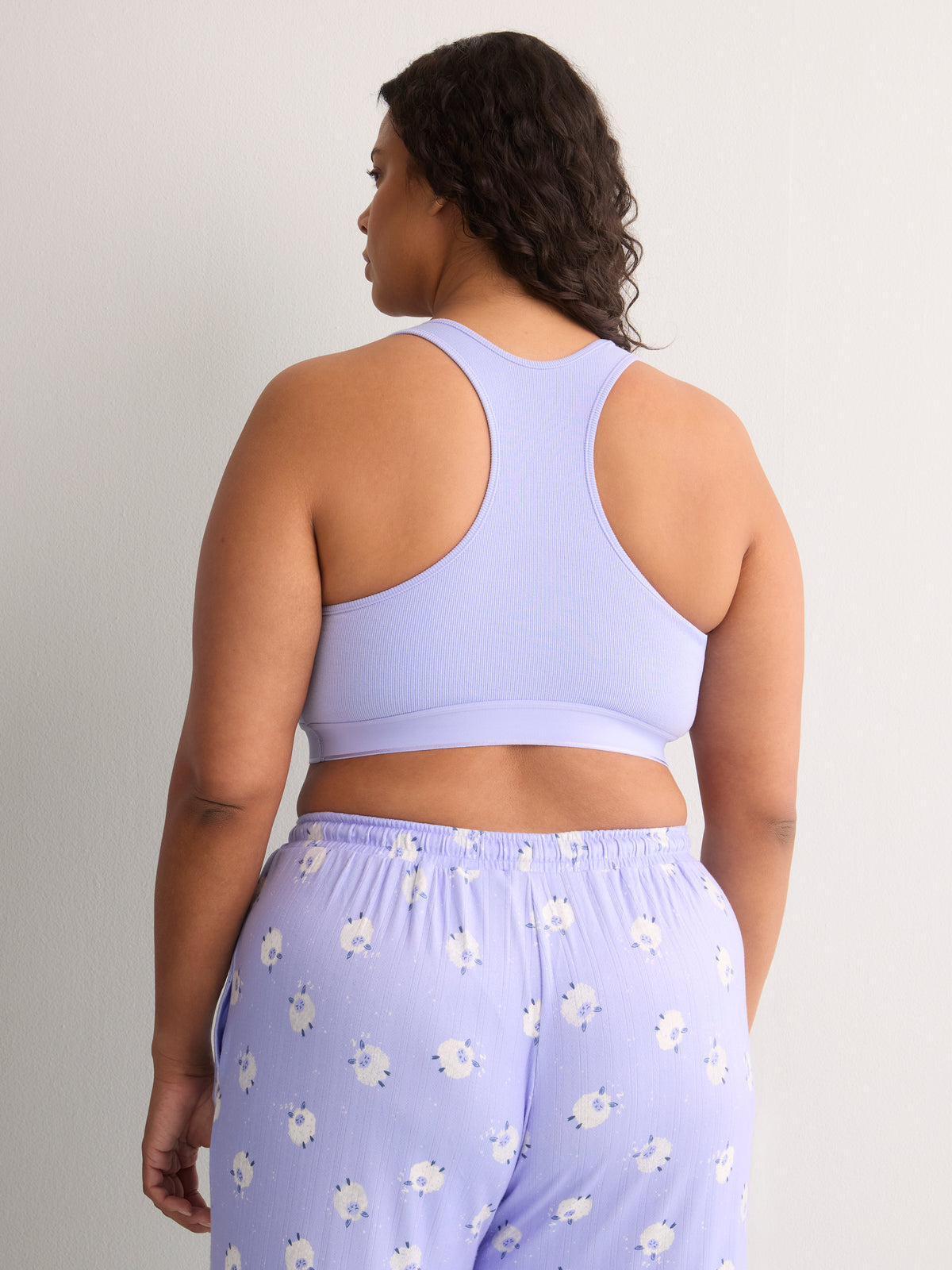 Ribbed Knit Bralette with V-Neck - ti Voglio