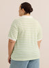 Striped Crochet Johnny Collar Polo - Active Zone
