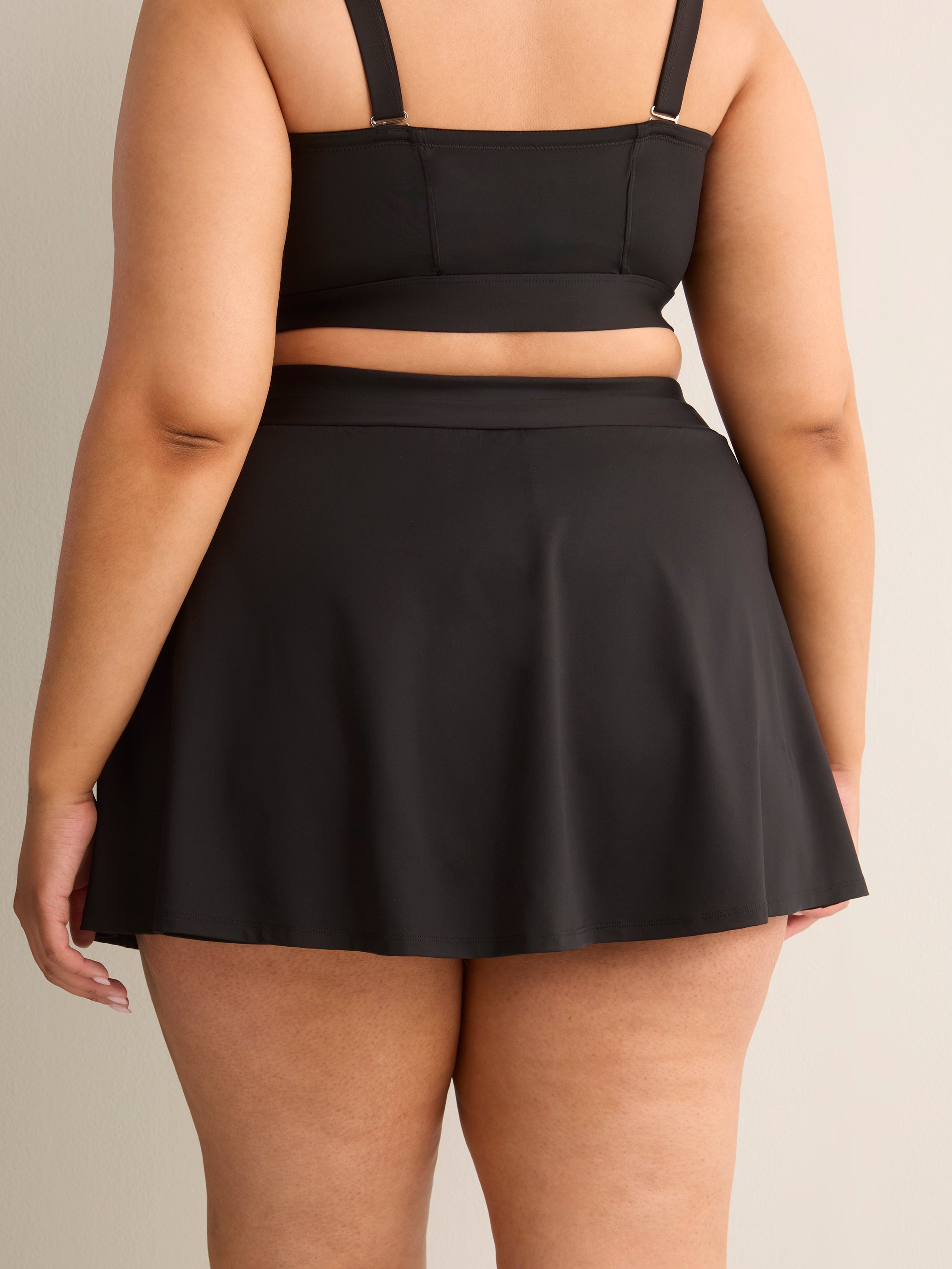 Black Skirtini Swim Brief