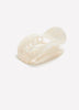 White Plastic Flat Hair Claw