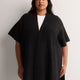 Ribbed Stitch Knit Cardigan Cape