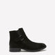 Wide Width, Adalynn Faye Black Nubuck Low-Heel Bootie - Clarks