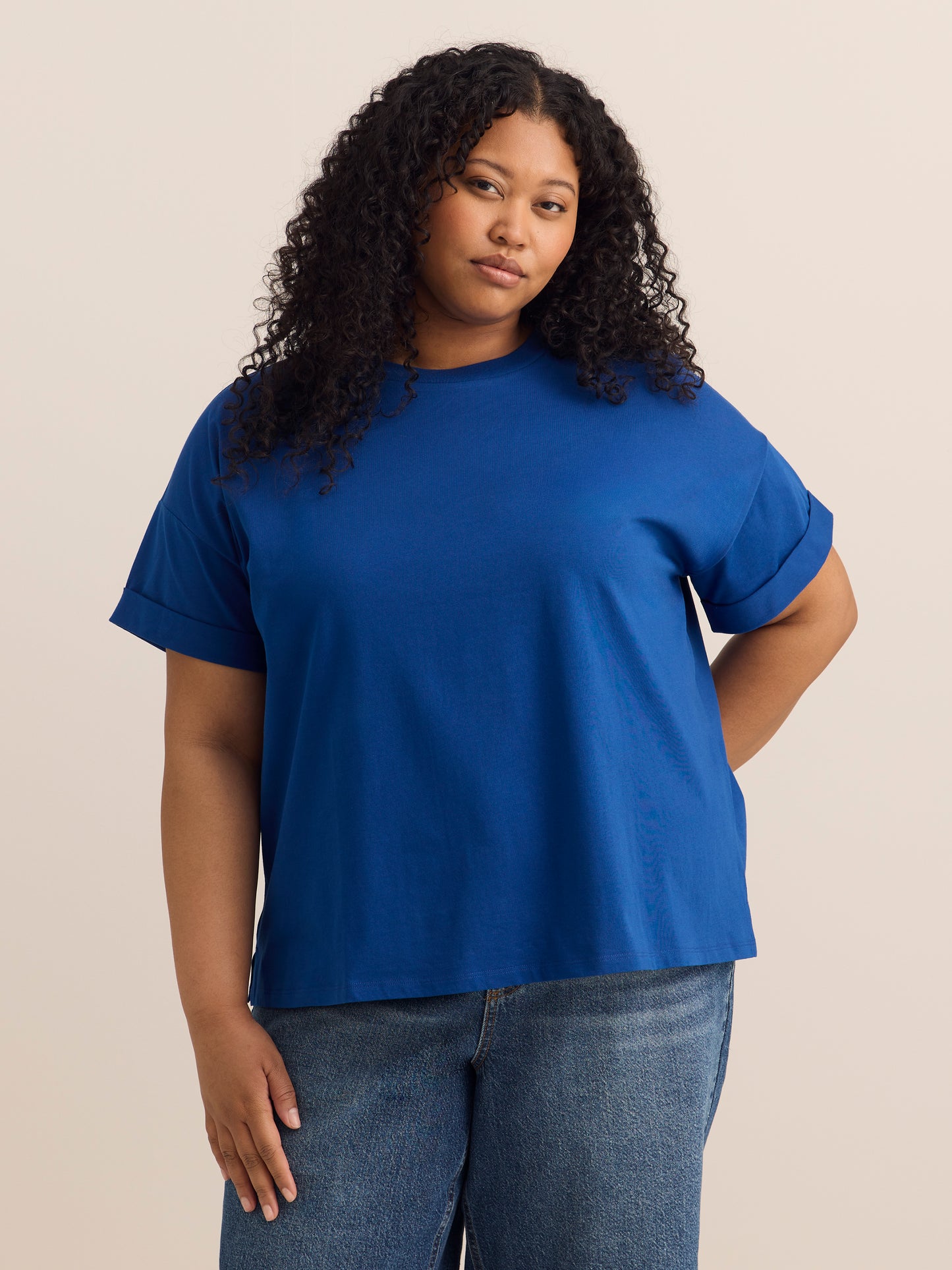 Boxy-Fit Short-Sleeve Crew-Neck T-Shirt