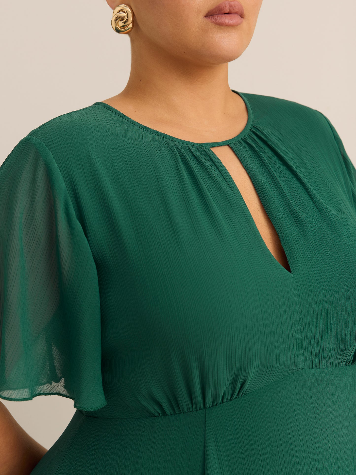 Fit-and-Flared Maxi Cocktail Dress - Addition Elle
