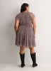 Fit and Flare Dress with Short Flutter Sleeves - Addition Elle
