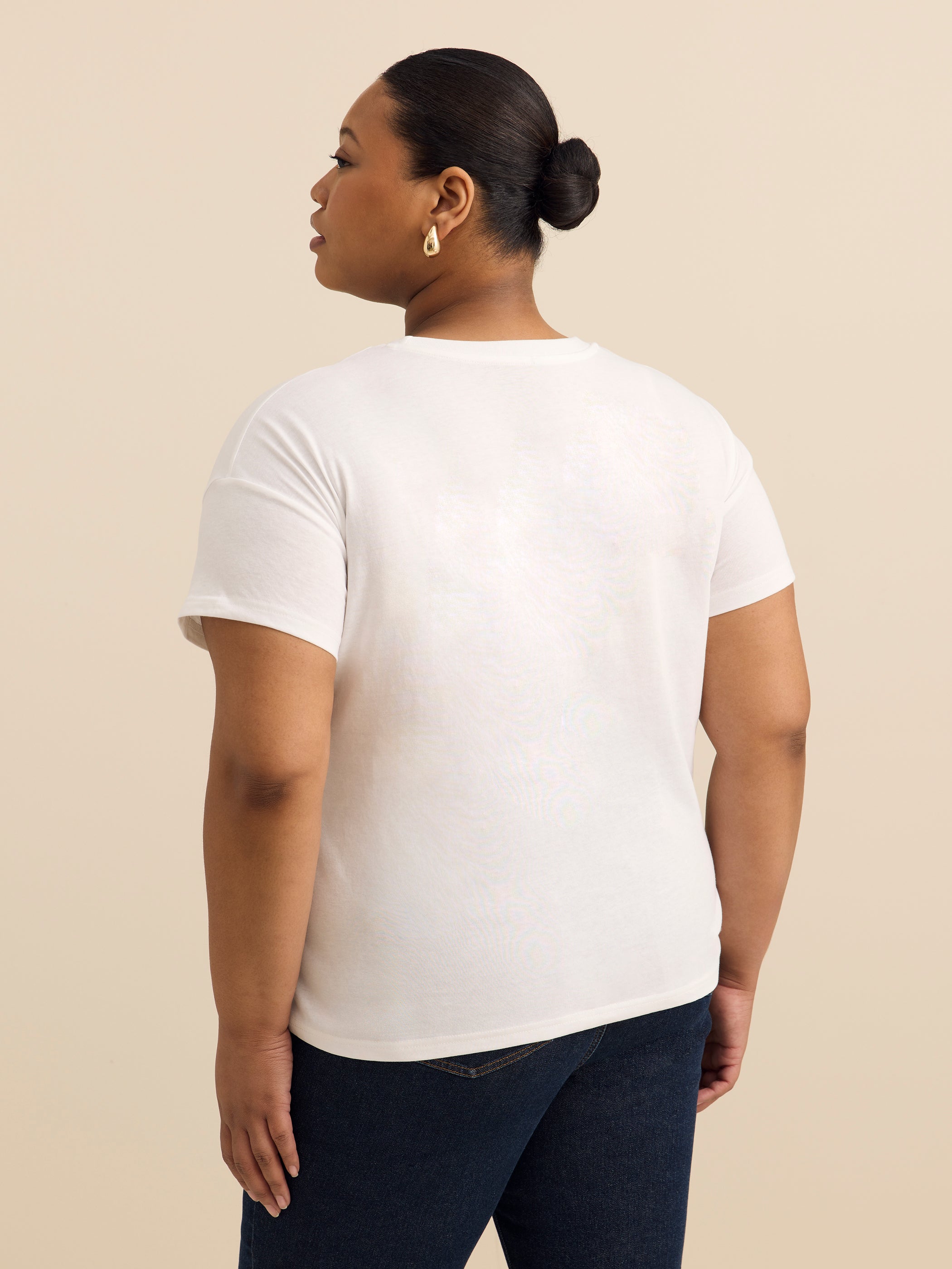 Licensed White Boxy Tee