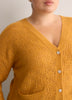 Loose Pointelle Knit Sweater Cardigan
