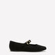 Extra Wide Width, Faux Suede Ballerina Flats with Strap