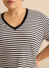 Responsible, V-Neck Boyfriend Tee with Slits