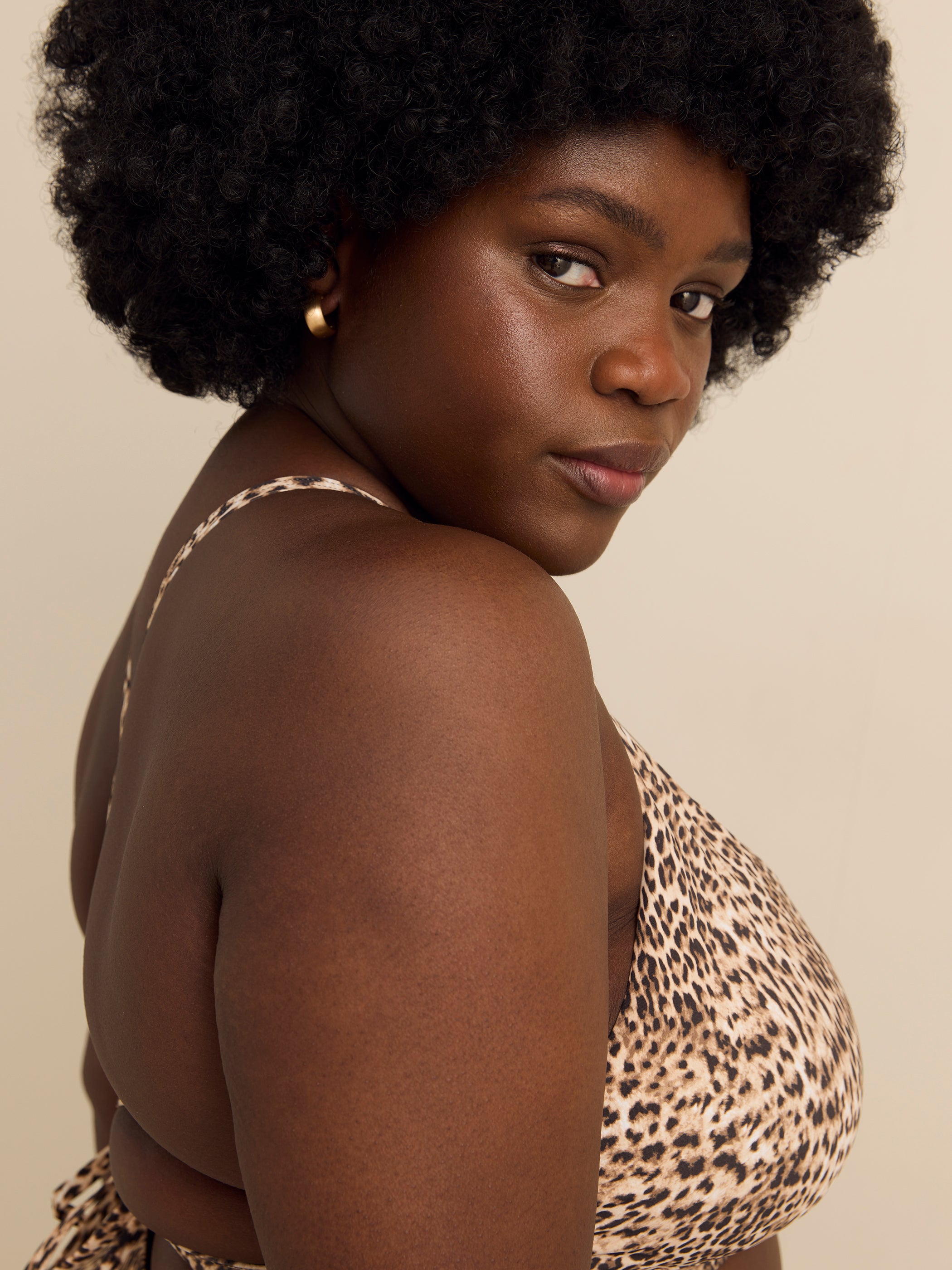 Ruth Leopard Fixed Triangle Bikini Top - Body Glove