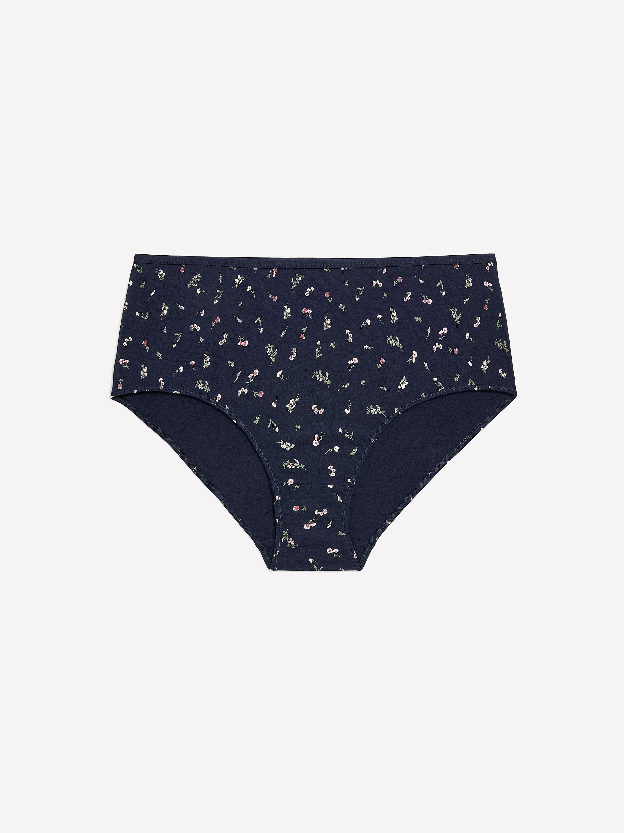 Blue Floral Cotton Brief - ti Voglio