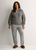 Loose-Fit Half-Zip Shaker Knit Sweater