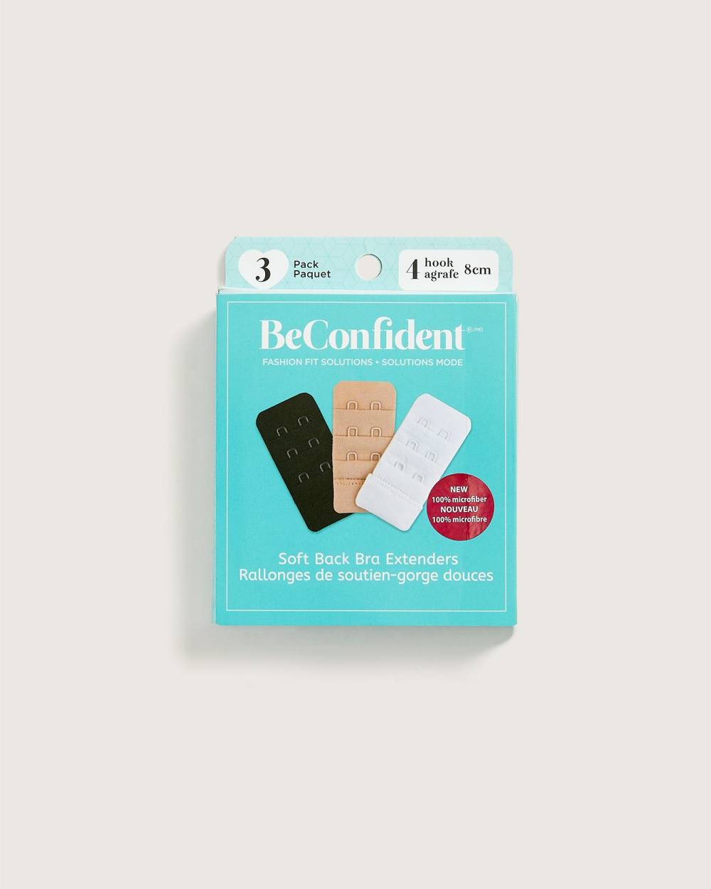 Rallonges pour soutien-gorge à 4 agrafes, ens. de 3 - BeConfident