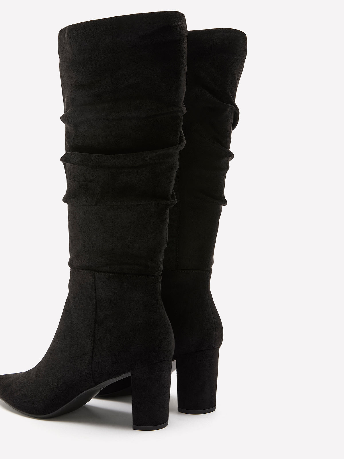 Wide Width, Gianina Microsuede Mid-Heel Pointed-Toe Tall Boot