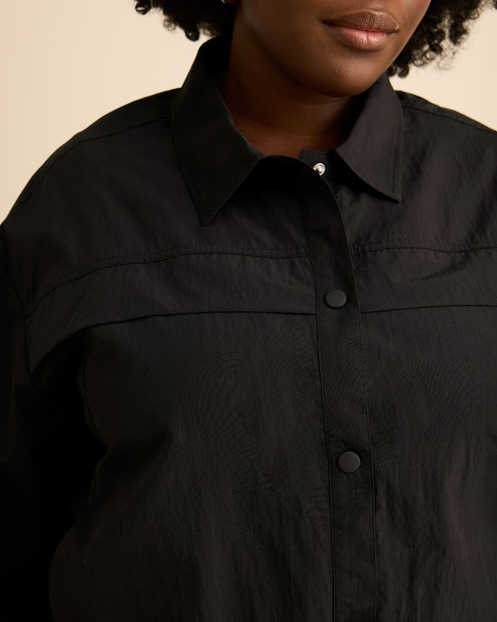 Veste noire déperlante à col chemise - Active Zone