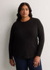 Boyfriend-Fit Long-Sleeve Rib Knit Tee