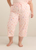 Printed Straight-Leg Pyjama Capri Pant - ti Voglio