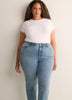 Classic-Fit Straight-Leg Mid-Rise Jean with Tummy Control - d/C JEANS
