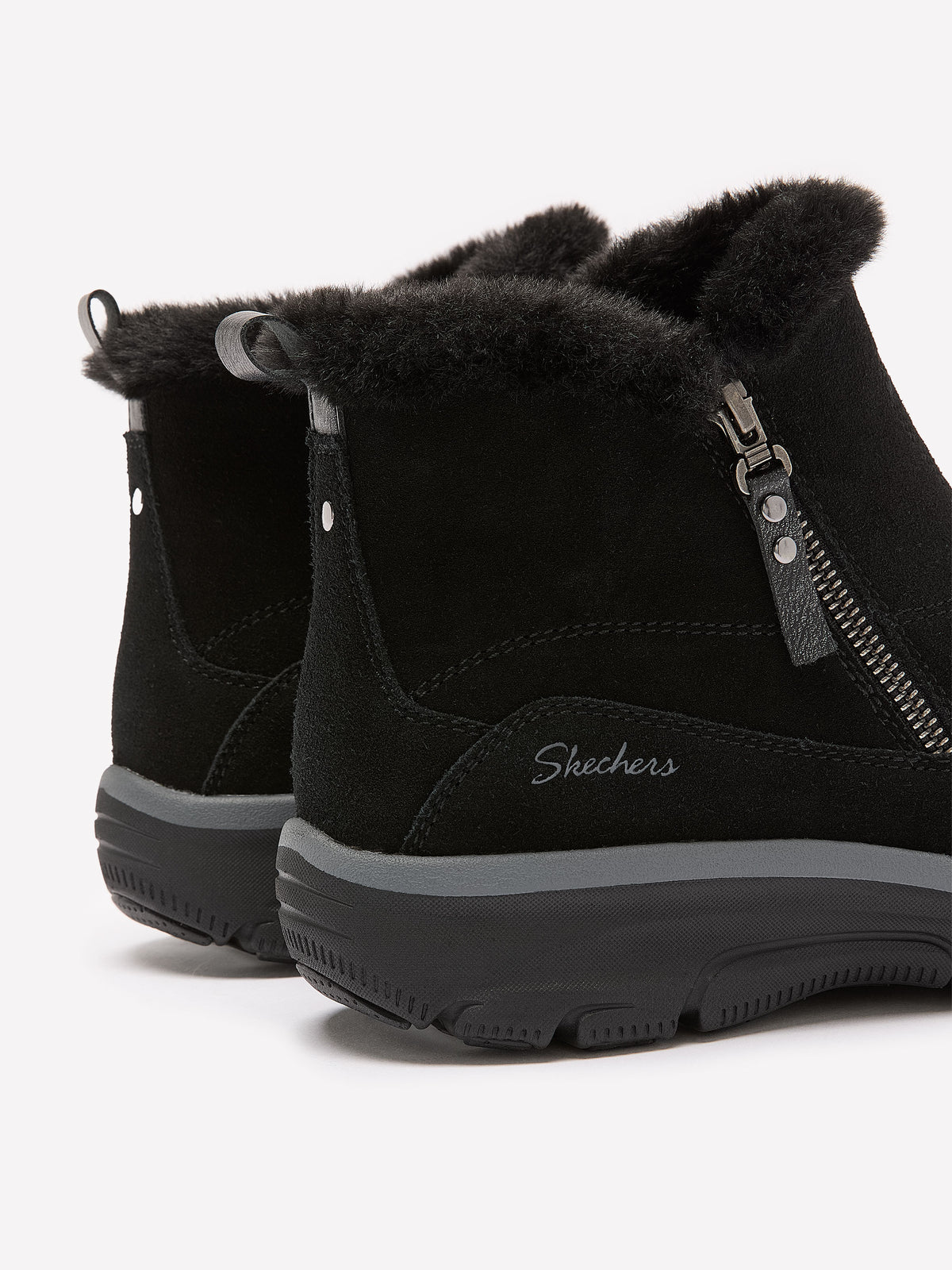 Wide Width, Easy Going Faux-Fur Zip-Up Winter Boot - Skechers