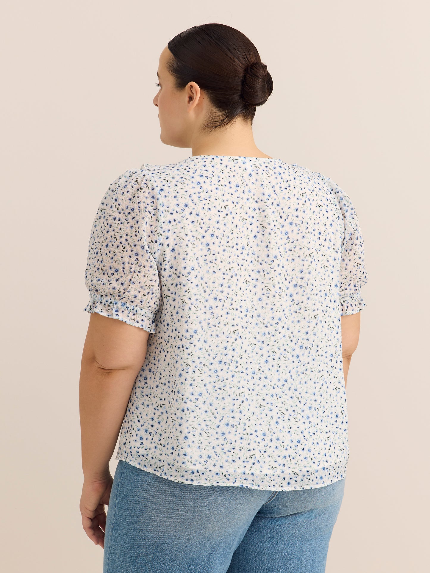 Chiffon Ruffled A-Line Blouse