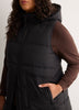 Long Hooded Faux-Fur Lined Vest