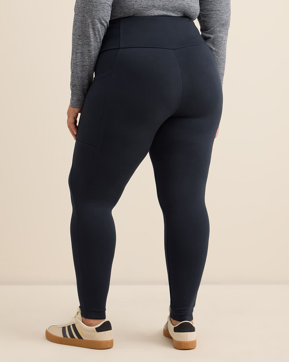 Active Zone Dark Thermal Leggings Plus Size with Pockets Women