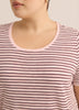 Curvy-Fit Striped Short-Sleeve Crew-Neck Tee