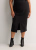 Black Pull-On Pencil Skirt