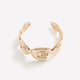 Golden Nautilus Shell-Shaped Cuff Bracelet