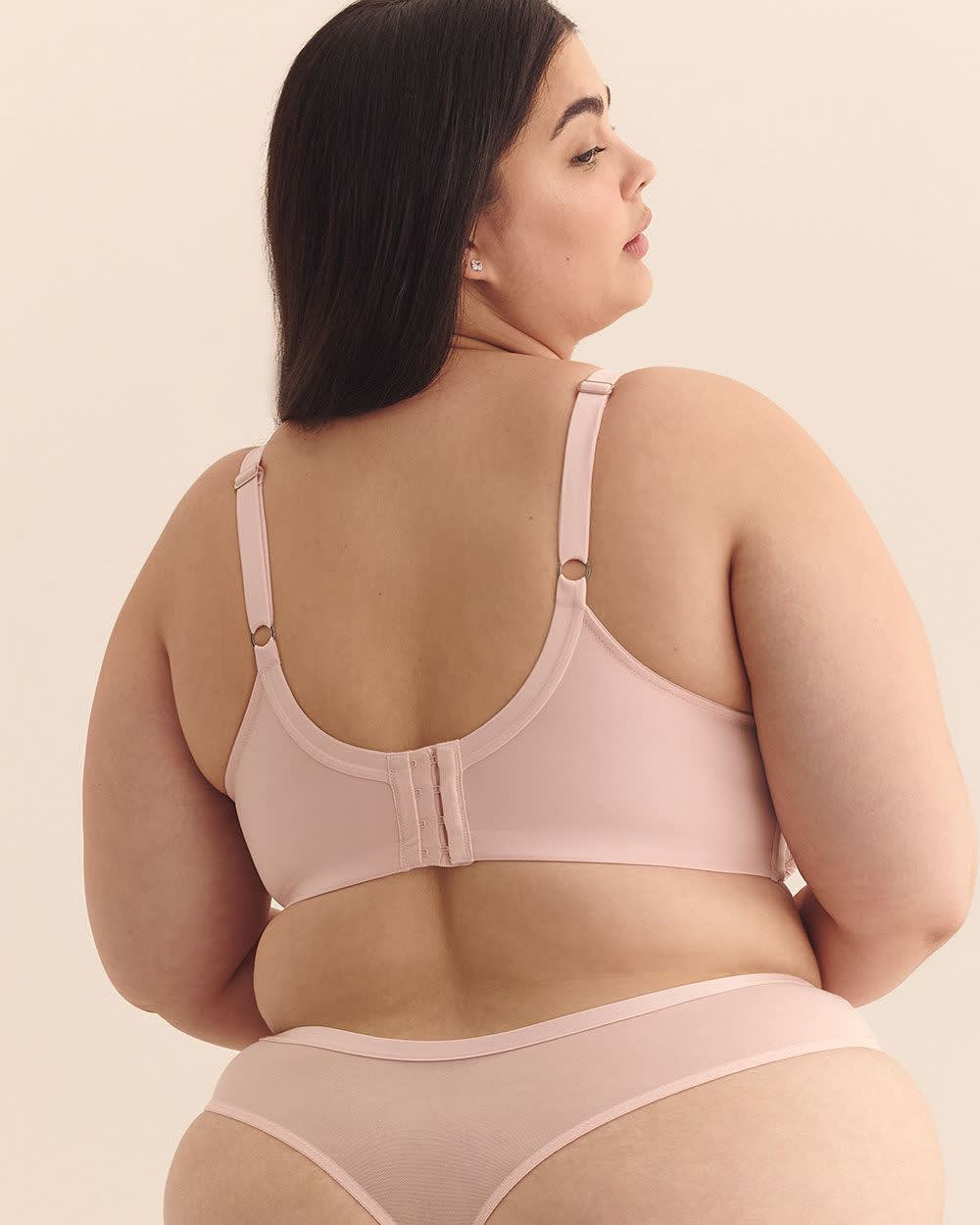 Unlined Underwire Bra with Mesh and Lace - Déesse Collection