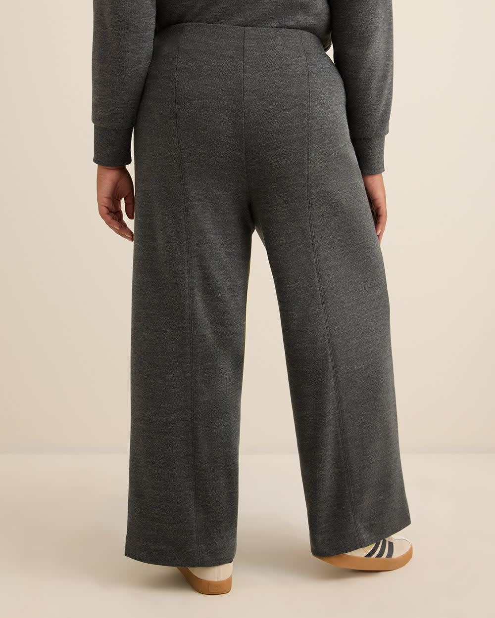 Pull-On Wide-Leg Knit Pant