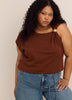 Straight Knit Top with Metal Jewel