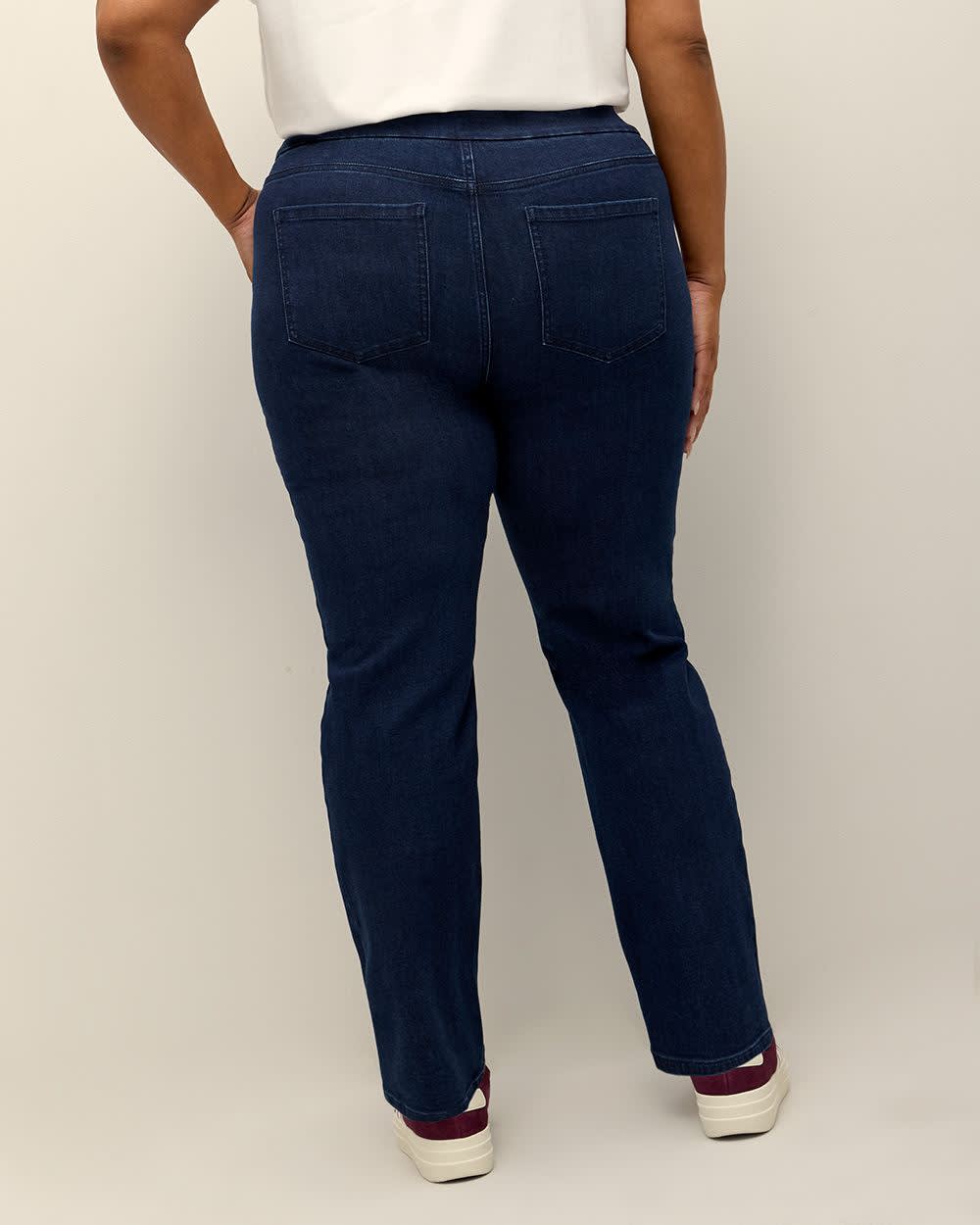 Jeans à enfiler à jambe droite, coupe ingénieuse, petite - d/C JEANS