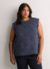 Responsible, Straight Extended-Sleeve Silky Blouse with Decorative Buttons