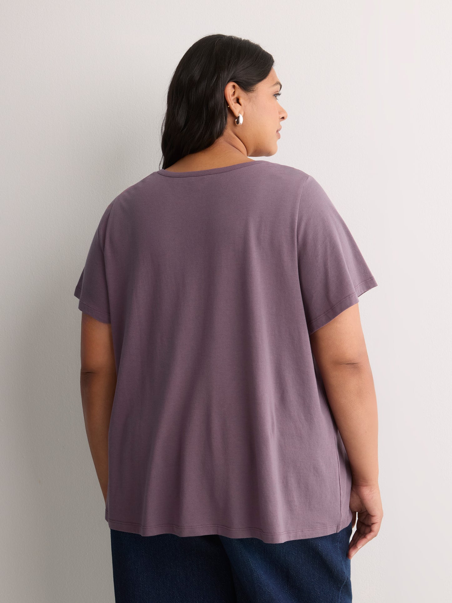 Slight Swing Top with Embroidered Yoke