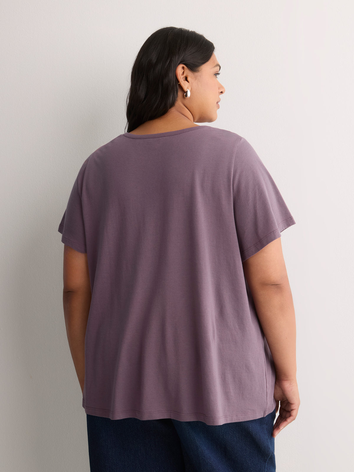 Slight Swing Top with Embroidered Yoke