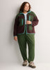 Brown Fashion Mock-Neck Sherpa Jacket - Active Zone
