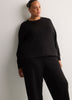 Responsible, Petite, Black High-Rise Wide-Leg Pull-On Knit Pant - Active Zone