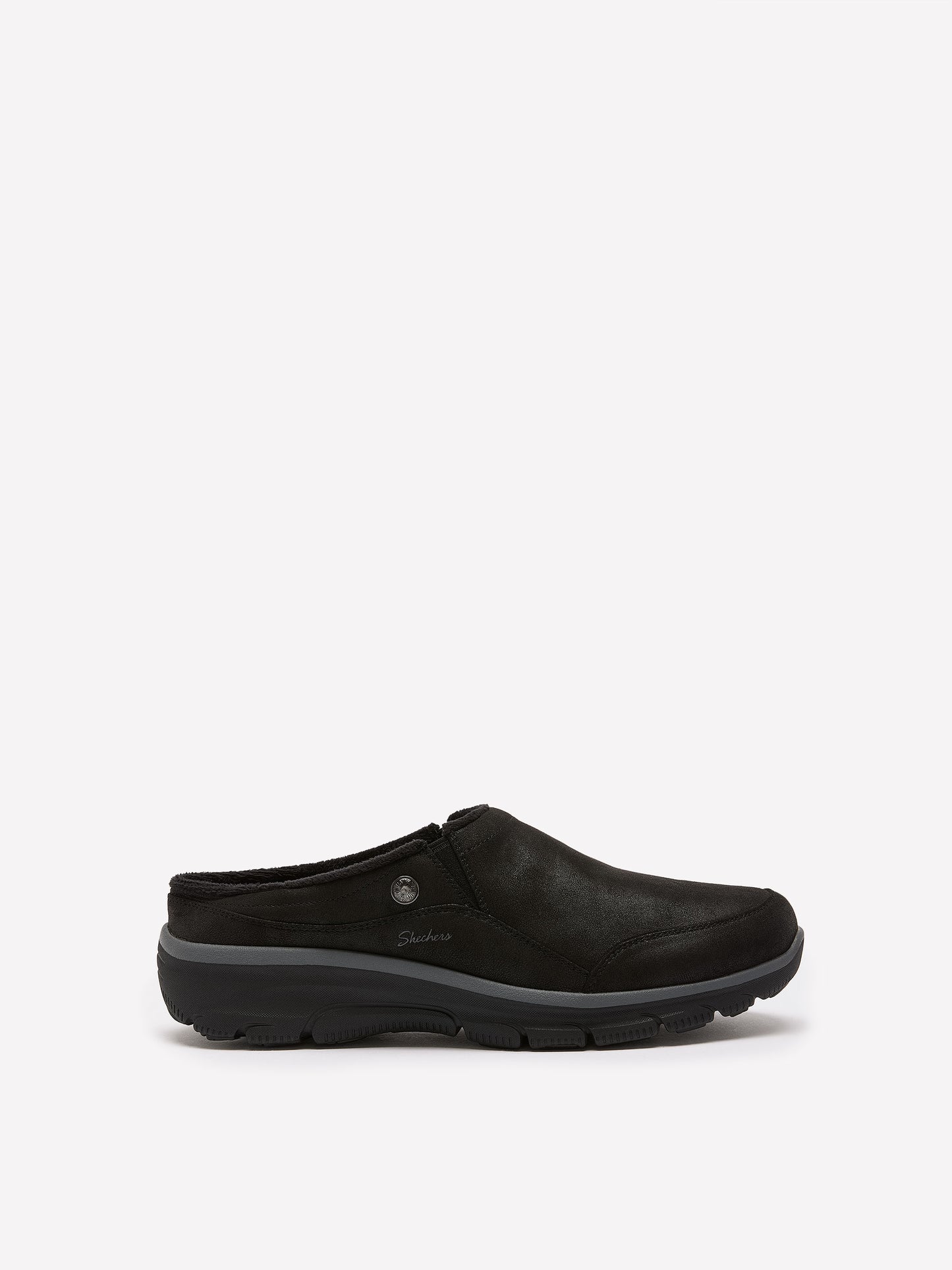 Wide Width, Easy Going Latte II Suede Mule - Skechers