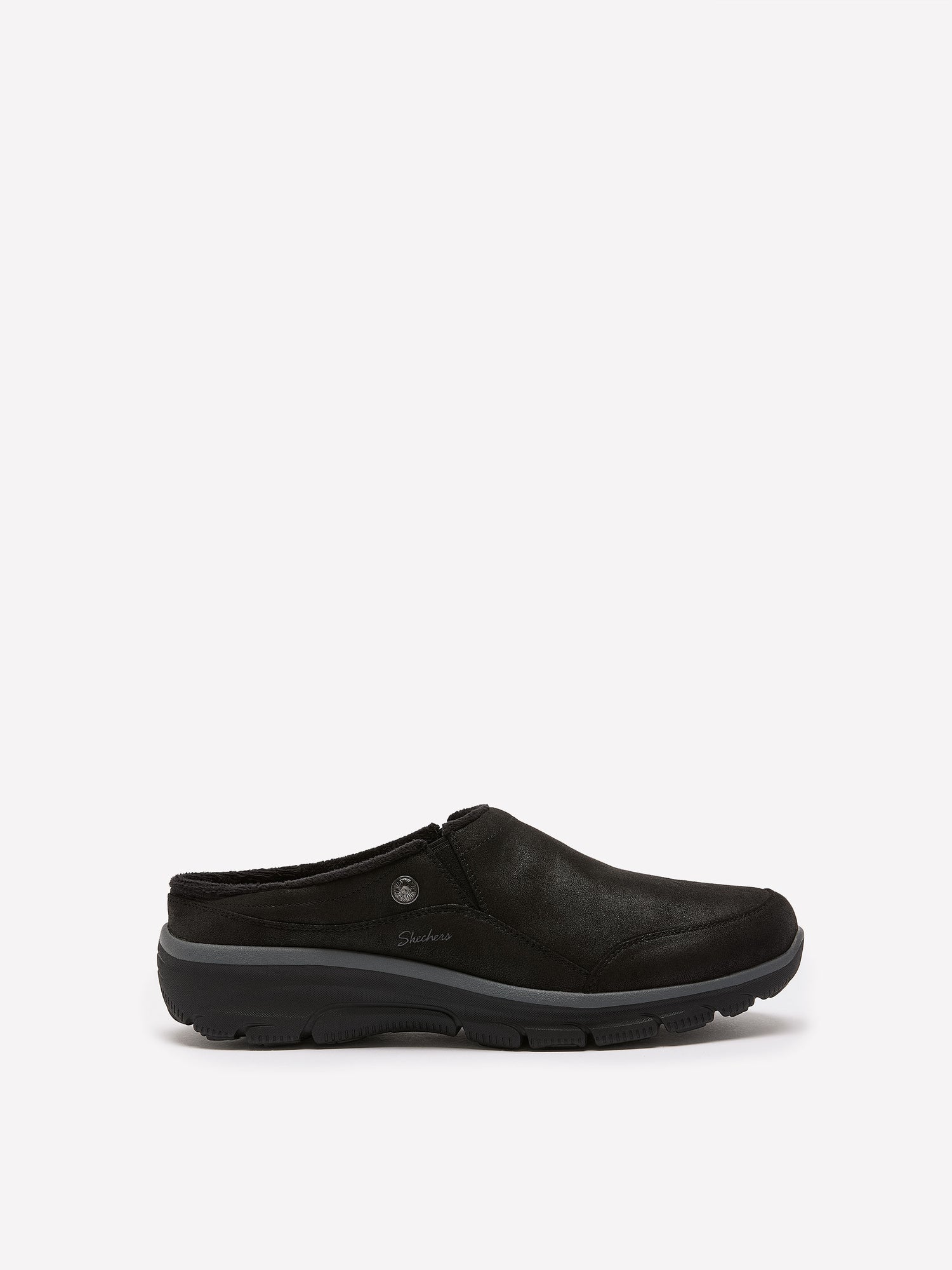 Wide Width, Easy Going Latte II Suede Mule - Skechers
