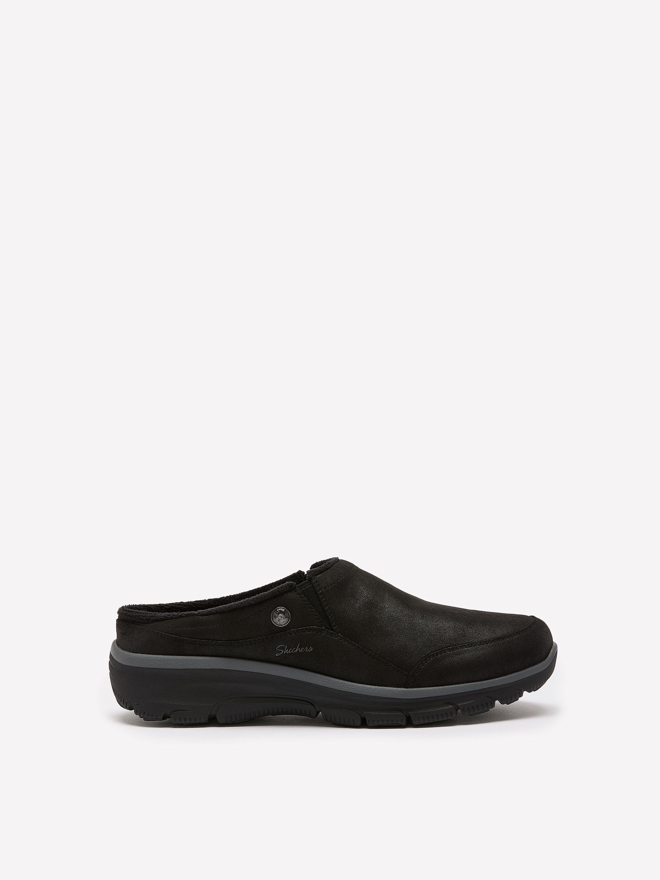 Wide Width, Easy Going Latte II Suede Mule - Skechers
