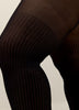 Black Ribbed Tights