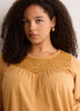 Slight Swing Top with Embroidered Yoke