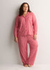 Red Gingham Buttoned Down Shirt and Straight Pant Pyjama Set - tiVOGLIO