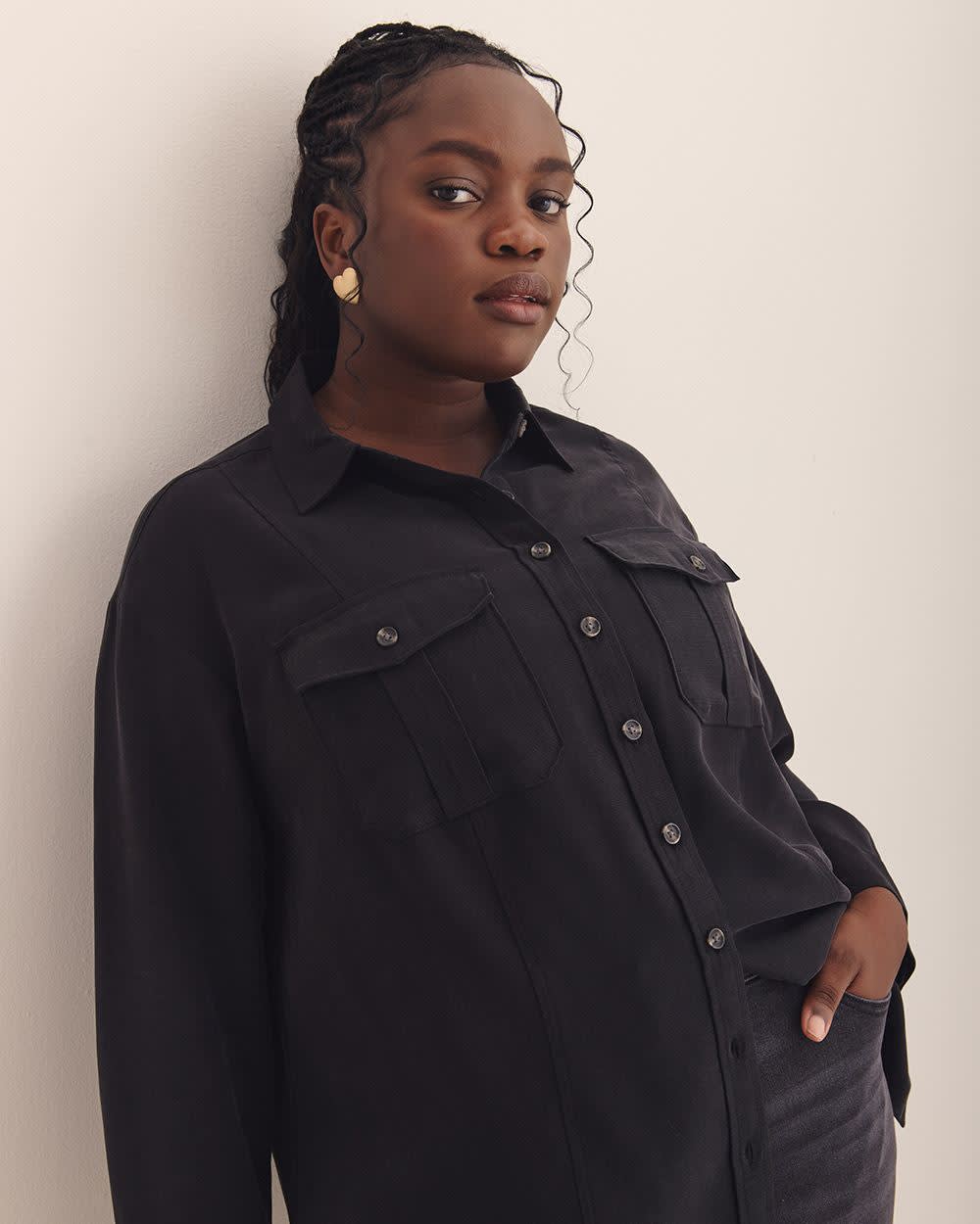 Utility Boxpleat Pocket Shirt - Addition Elle
