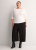 Pintuck Pull-On Crop Culotte Pant