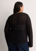Semi-Fitted Crochet Cardigan with Long Bell Sleeves
