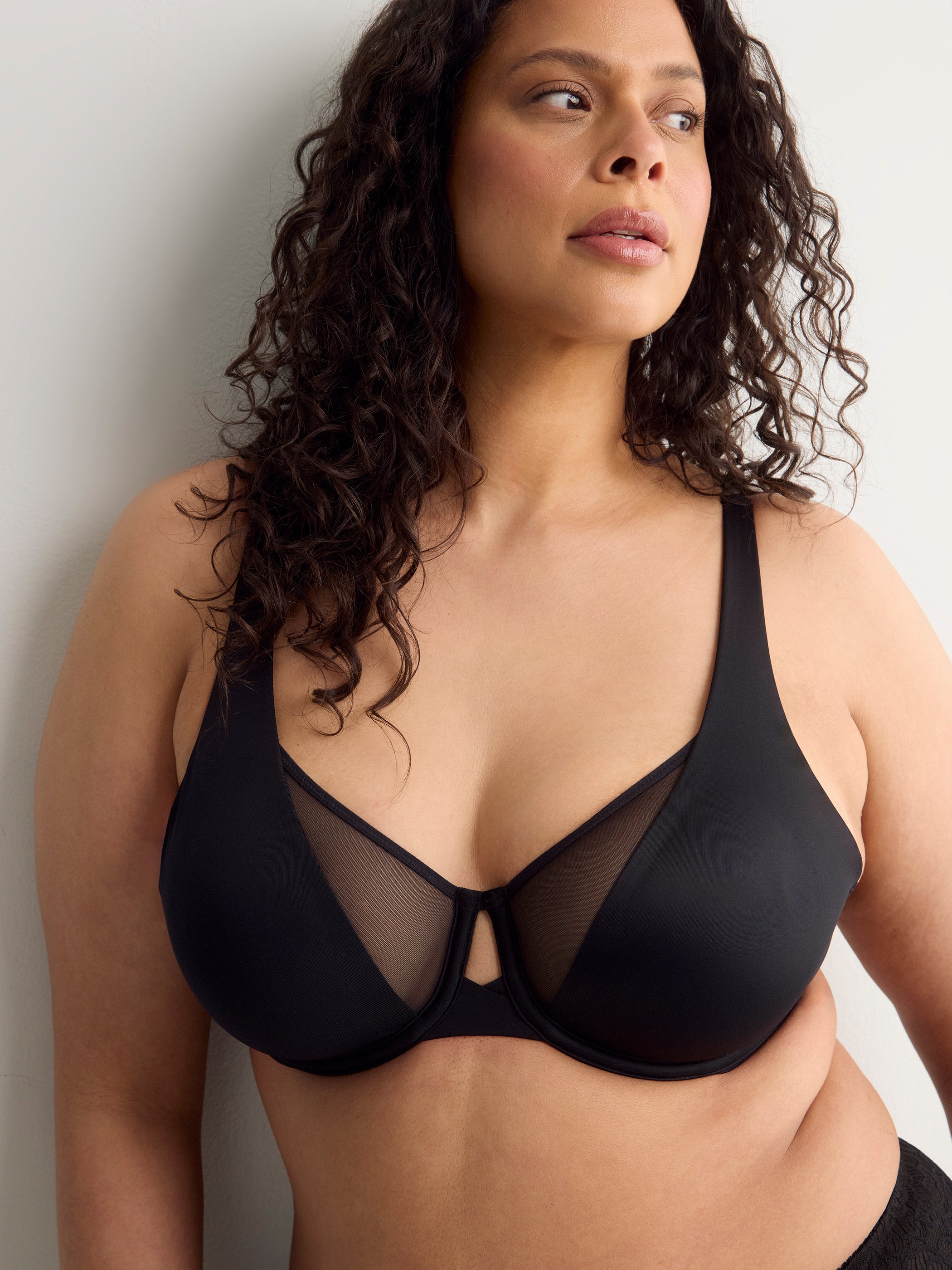Unlined Underwire Bra with Mesh - Déesse Collection
