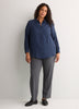 Responsible, Silky Buttoned Down Tunic Shirt